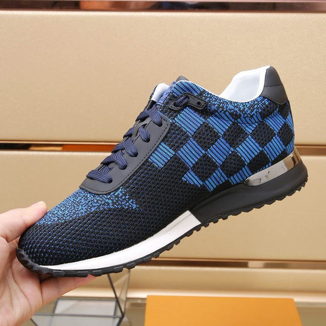 LV CLASSIC SNEAKER IN BLACK MIX SKY BLUE DAMIER