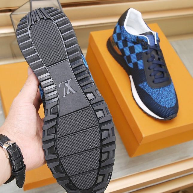 LV CLASSIC SNEAKER IN BLACK MIX SKY BLUE DAMIER