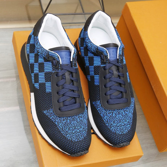 LV CLASSIC SNEAKER IN BLACK MIX SKY BLUE DAMIER