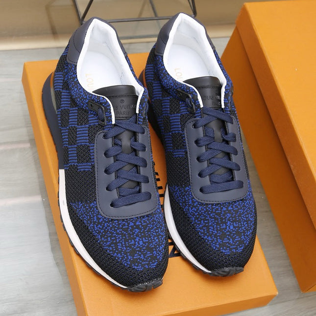 LV CLASSIC SNEAKER IN BLACK MIX NAVY BLUE DAMIER