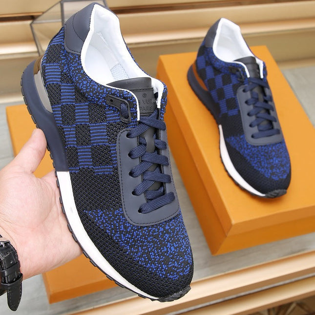 LV CLASSIC SNEAKER IN BLACK MIX NAVY BLUE DAMIER