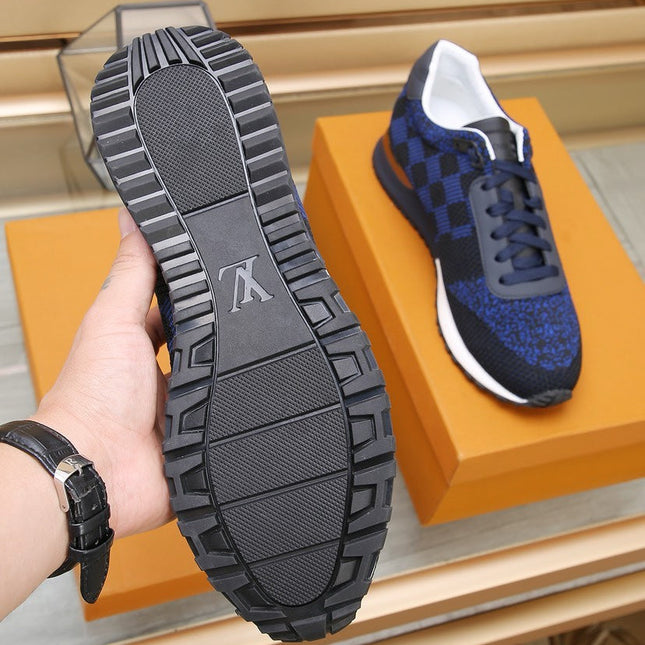 LV CLASSIC SNEAKER IN BLACK MIX NAVY BLUE DAMIER