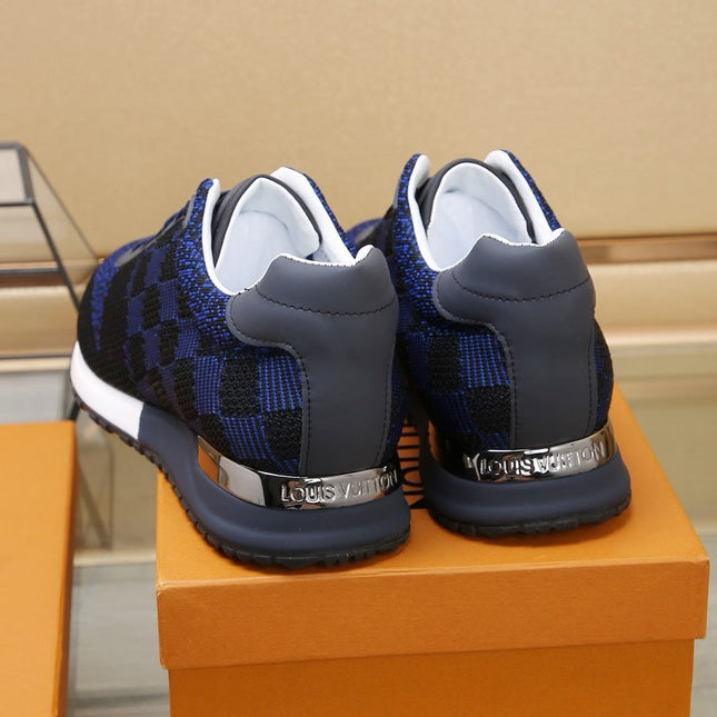 LV CLASSIC SNEAKER IN BLACK MIX NAVY BLUE DAMIER