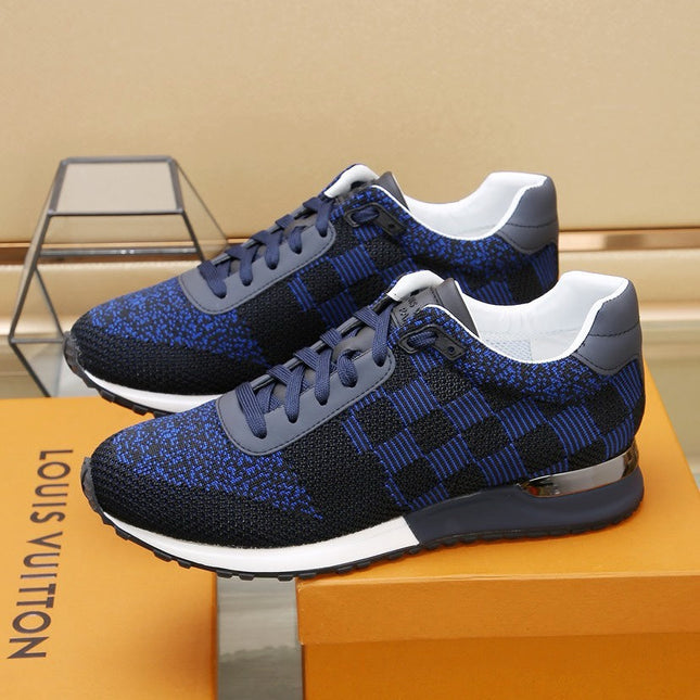 LV CLASSIC SNEAKER IN BLACK MIX NAVY BLUE DAMIER