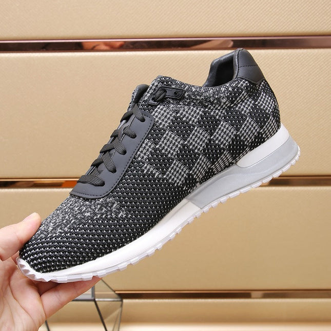 LV CLASSIC SNEAKER IN BLACK MIX WHITE LUMINOUS KNIT