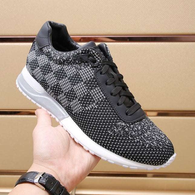 LV CLASSIC SNEAKER IN BLACK MIX WHITE LUMINOUS KNIT