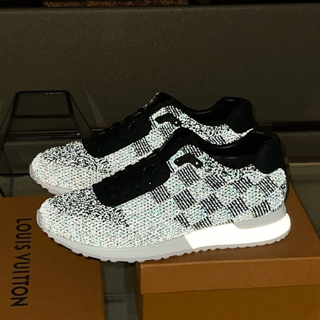 LV CLASSIC SNEAKER IN GREY MIX BLACK LUMINOUS KNIT
