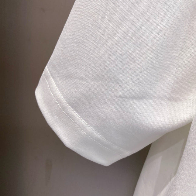 LV EMBROIDERED LOGO T-SHIRT IN WHITE COTTON 238831