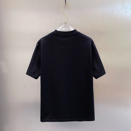LV T-SHIRT IN BLACK COTTON RED LOGO 238833