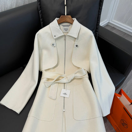 HERMES 25S MID-LENGTH CASHMERE COAT 284