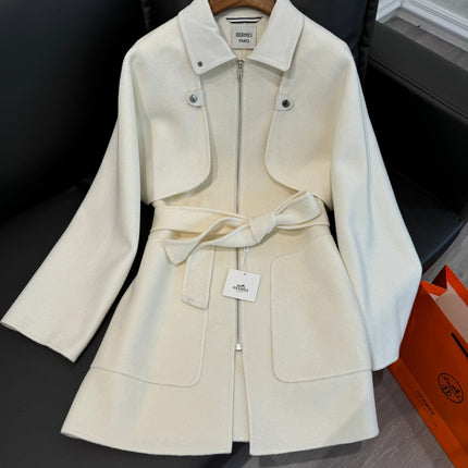 HERMES 25S MID-LENGTH CASHMERE COAT 284