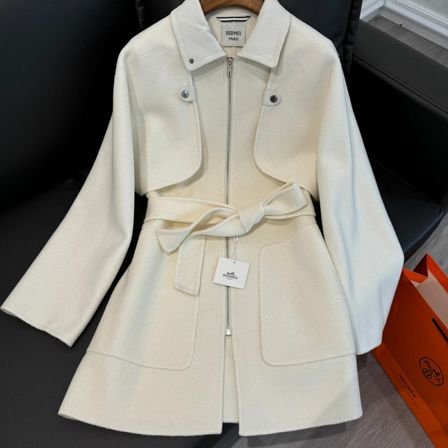HERMES 25S MID-LENGTH CASHMERE COAT 284