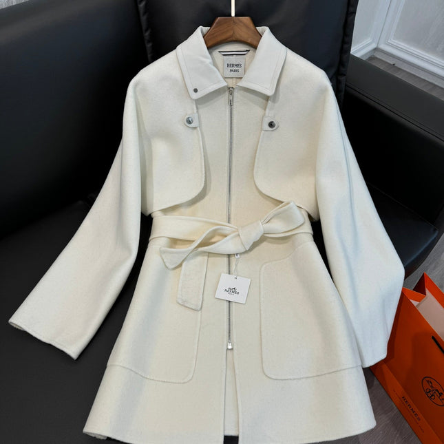 HERMES 25S MID-LENGTH CASHMERE COAT 284