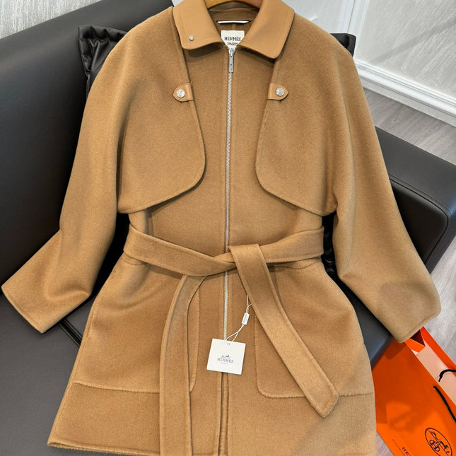 HERMES 25S MID-LENGTH CASHMERE COAT 285