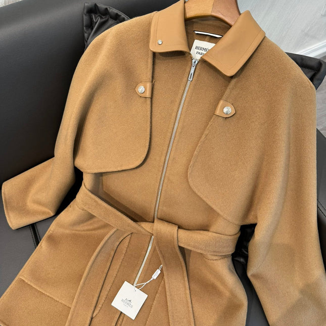 HERMES 25S MID-LENGTH CASHMERE COAT 285