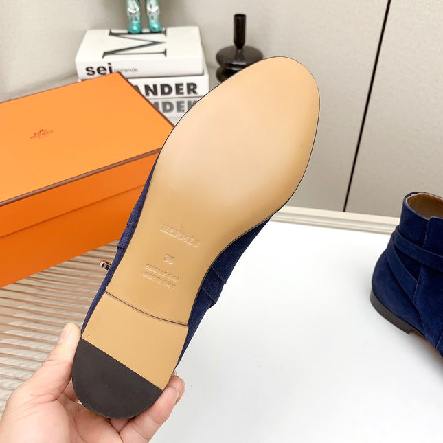 WOMEN'S NEO ANKLE BOOT IN COBALT BLUE SUEDE