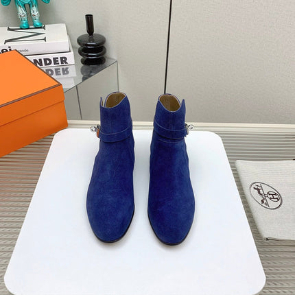 WOMEN'S NEO ANKLE BOOT IN COBALT BLUE SUEDE