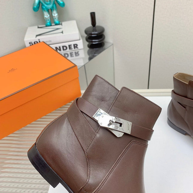 WOMEN'S NEO ANKLE BOOT IN RUSSET BROWN CALFSKIN