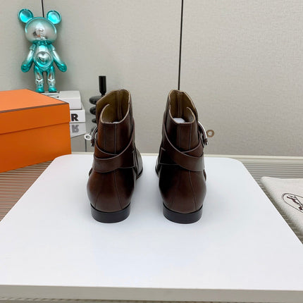 WOMEN'S NEO ANKLE BOOT IN RUSSET BROWN CALFSKIN