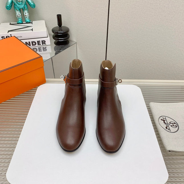 WOMEN'S NEO ANKLE BOOT IN RUSSET BROWN CALFSKIN