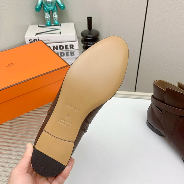 WOMEN'S NEO ANKLE BOOT IN RUSSET BROWN CALFSKIN