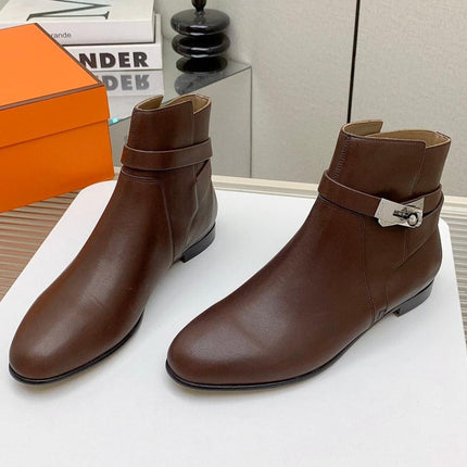 WOMEN'S NEO ANKLE BOOT IN RUSSET BROWN CALFSKIN