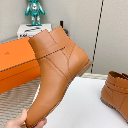 WOMEN'S NEO ANKLE BOOT IN BRONZE BROWN CALFSKIN