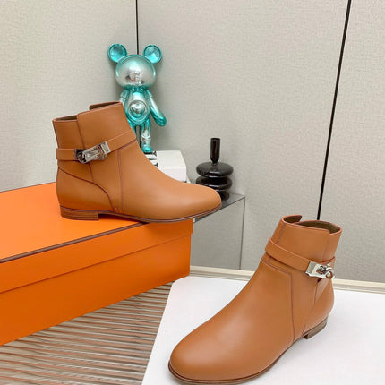 WOMEN'S NEO ANKLE BOOT IN BRONZE BROWN CALFSKIN