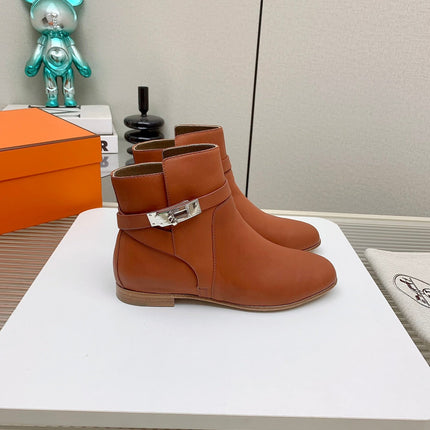 WOMEN'S NEO ANKLE BOOT IN ALLOY ORANGE CALFSKIN