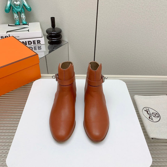 WOMEN'S NEO ANKLE BOOT IN ALLOY ORANGE CALFSKIN