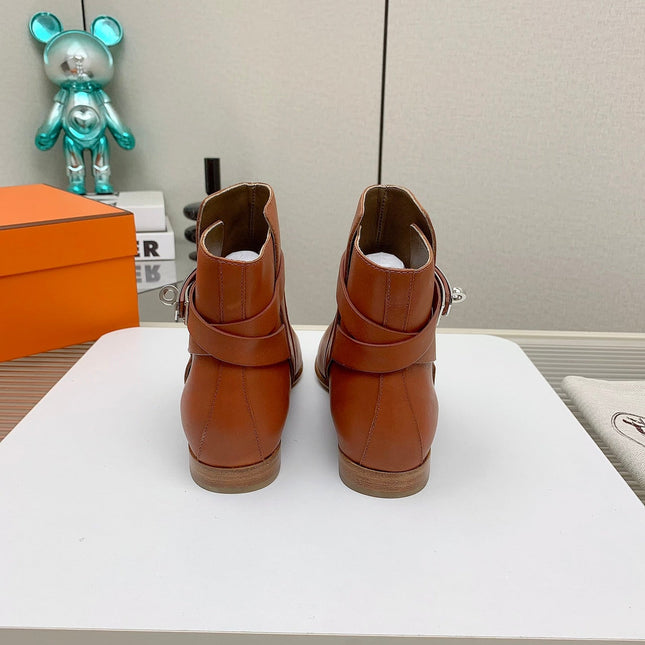 WOMEN'S NEO ANKLE BOOT IN ALLOY ORANGE CALFSKIN