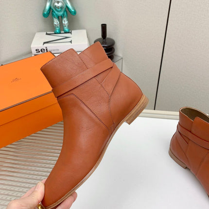 WOMEN'S NEO ANKLE BOOT IN ALLOY ORANGE CALFSKIN