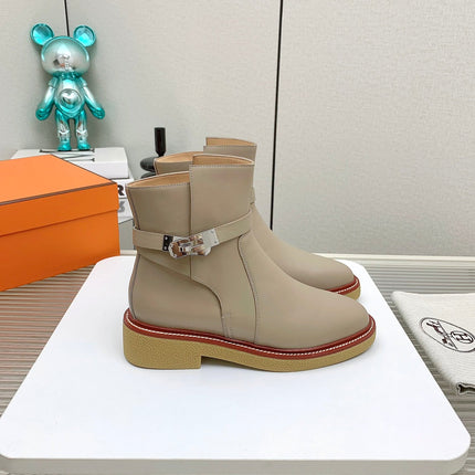 BOTINES HISTORY BOOTS IN DESERT BROWN CALFSKIN