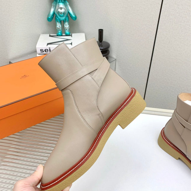 BOTINES HISTORY BOOTS IN DESERT BROWN CALFSKIN