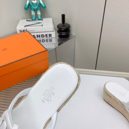 ITHEA 85 MM ESPADRILLE IN WHITE CALFSKIN