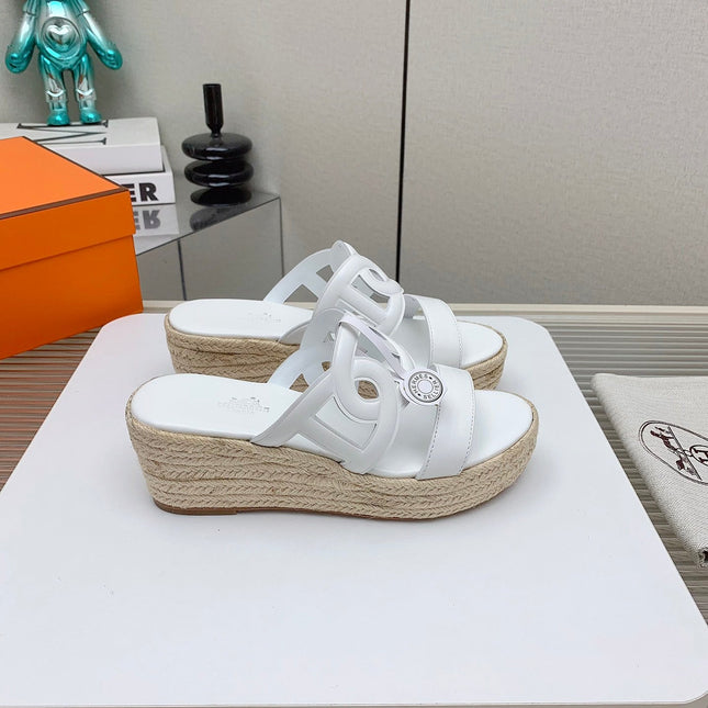 ITHEA 85 MM ESPADRILLE IN WHITE CALFSKIN