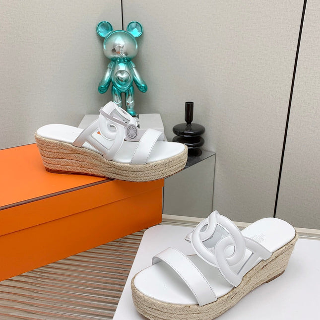 ITHEA 85 MM ESPADRILLE IN WHITE CALFSKIN