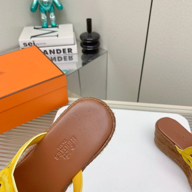 ITHEA 85 MM ESPADRILLE IN BRONZE BROWN AND AMBER YELLOW SUEDE