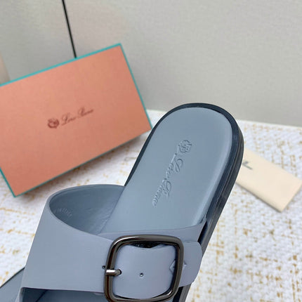 SANDALS IN GREY CALFSKIN