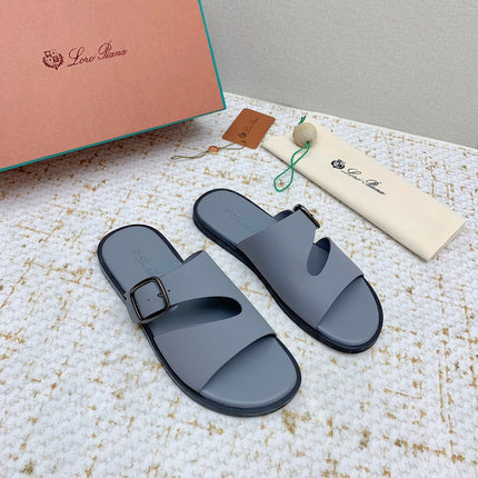 SANDALS IN GREY CALFSKIN