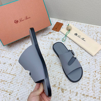 SANDALS IN GREY CALFSKIN