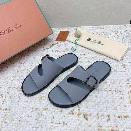 SANDALS IN GREY CALFSKIN