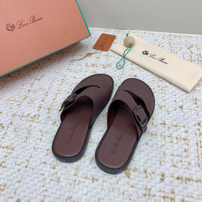 SANDALS IN BROWN CALFSKIN