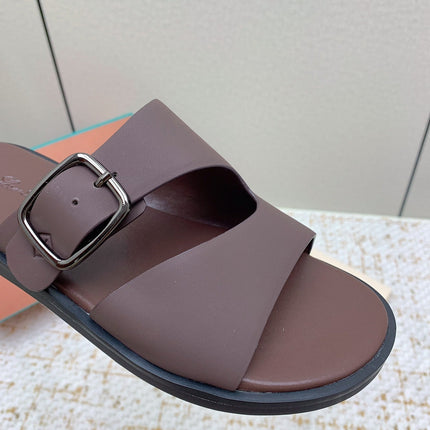 SANDALS IN BROWN CALFSKIN