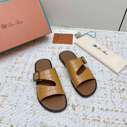 SANDALS IN LIGHT BROWN SNAKE EMBOSSED CALFSKIN