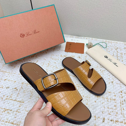 SANDALS IN LIGHT BROWN SNAKE EMBOSSED CALFSKIN