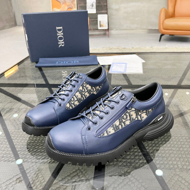 CD COMBAT DERBY SHOE NAVY CALFSKIN