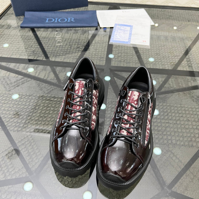 CD COMBAT DERBY SHOE WINE POLISHED CALFSKIN