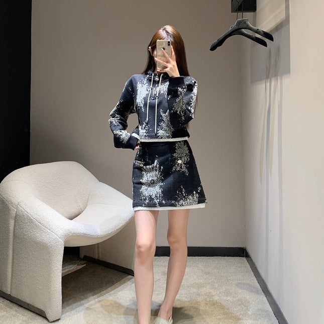 CHANEL 25S SWEATSHIRT SKIRT SET STYLE 188