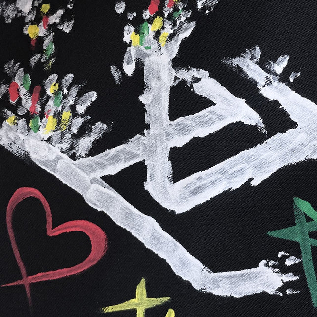 LV T-SHIRT BLACK MIX COLORFUL COTTON 239607